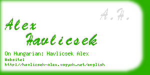 alex havlicsek business card